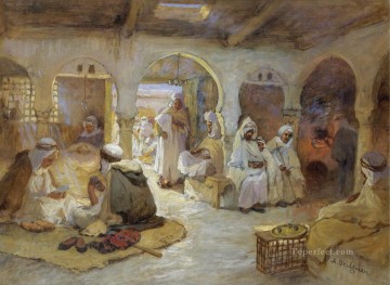 アルジェリアのコーヒーハウス フレデリック・アーサー・ブリッジマン Oil Paintings